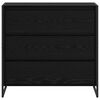 vidaXL Sideboard Black Oak 79 x 36 x 75.5 cm Engineered Wood