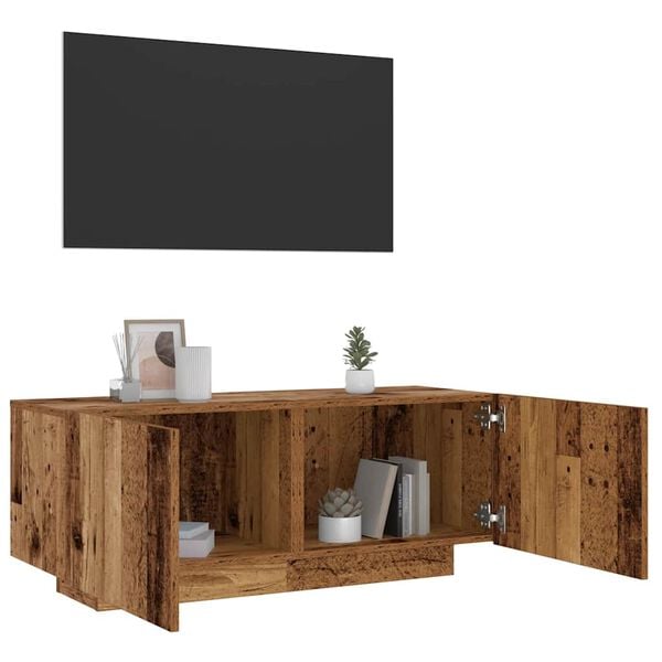 vidaXL TV Cabinet Old Wood 100x35x40 cm Engineered Wood