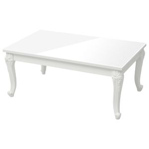vidaXL Coffee Table High Gloss White 100x50x42 cm Engineered Wood