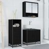 vidaXL Bathroom Furniture Set 3 pcs Black Oak Engineered Wood