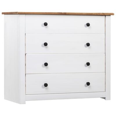 vidaXL Side Cabinet White 80x40x73 cm Pine Panama Range