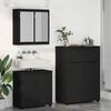 vidaXL Bathroom Furniture Set with Drawer 3 pcs Black Engineered Wood