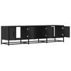 vidaXL TV Cabinet Black 150x35x41 cm Engineered Wood and Metal