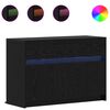 vidaXL TV Cabinet 91 x 34 x 61 cm Black Oak Engineered Wood