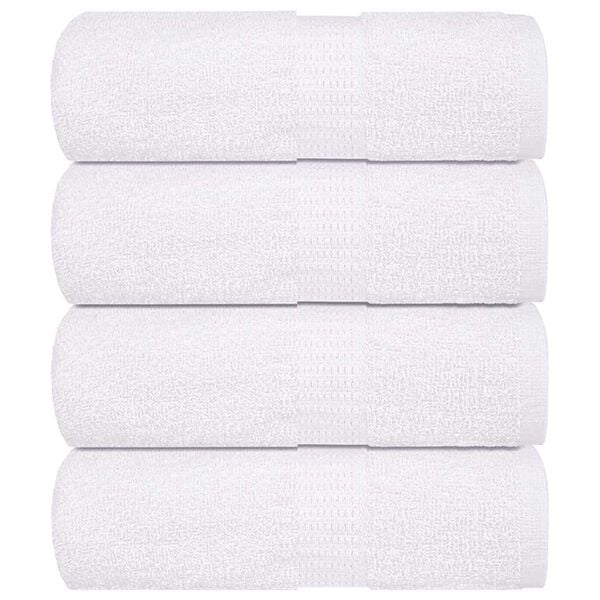 vidaXL Wash Towels "FROGN" 4 pcs White 30x30 cm 360 gsm