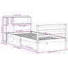 vidaXL Bookcase Bed without Mattress White 75x190 cm Small Single Solid Wood Pine