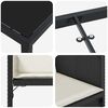 vidaXL Garden Dining Set with Cushion 5 pcs Black Poly Rattan
