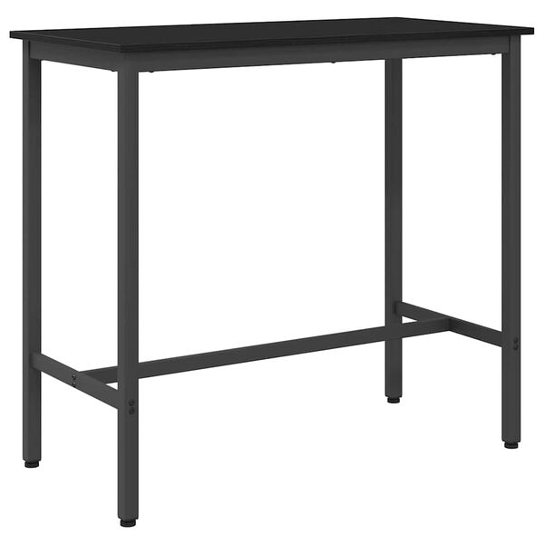 vidaXL Table Black Oak 100 x 50 x 90.5 cm Engineered Wood and Steel