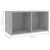 vidaXL 5 Piece TV Cabinet Set Concrete Grey Engineered Wood