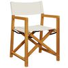 vidaXL Folding Director Chairs 2 pcs Cream White Fabric