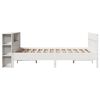 vidaXL Bookcase Bed without Mattress White 135x190 cm Double Solid Wood Pine