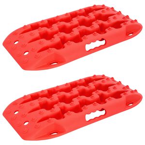 vidaXL Traction Board 2 pcs Red 57.5 x 30.5 x 5.5 cm Reinforced Nylon