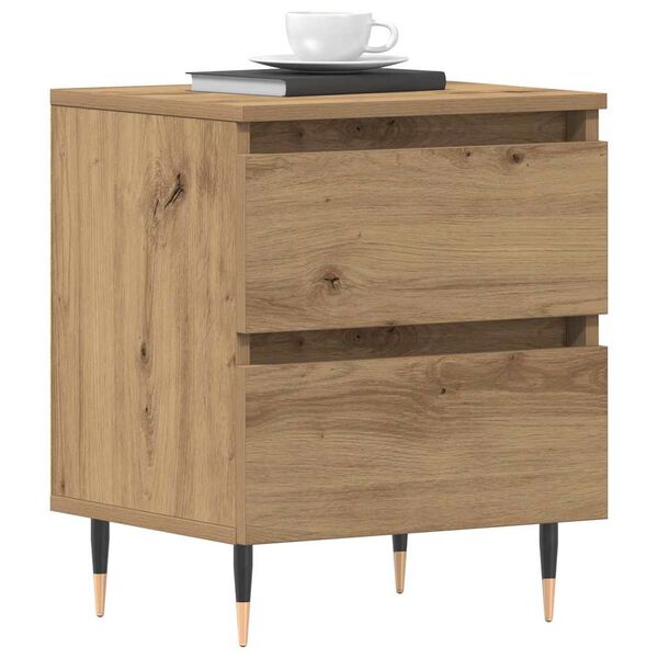 vidaXL Bedside Cabinet Artisan Oak 40 x 35 x 50 cm Engineered Wood
