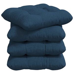 vidaXL Seat Cushions 4 pcs Blue 45 x 45 x 12 cm Fabric