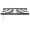 vidaXL Retractable Awning Anthracite and White 3x2.5 m Fabric&Aluminium