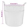 vidaXL Storage Basket Grey and White Ø43x38 cm Cotton