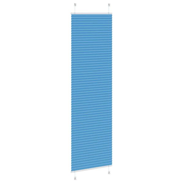 vidaXL Pleated Blind Blue 60x200 cm Fabric Width 59.4 cm Polyester