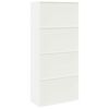 vidaXL Storage Cabinet 2 pcs White 90 x 40 x 200 cm Steel