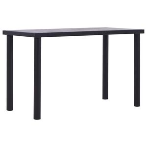 vidaXL Dining Table | Black and Concrete Grey | MDF, Powder-Coated Metal