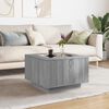 vidaXL Coffee Table with LED Grey Sonoma 60x60x40 cm Engineered Wood