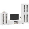 vidaXL TV Cabinet Set with Drawer with Shelf White Engineered Wood