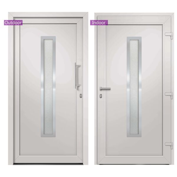 vidaXL Front Door White 108x208 cm