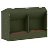 vidaXL Rabbit Feeder Olive Green 64.5 x 25.5 x 45.5 cm