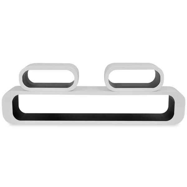 vidaXL Wall Cube Shelves 6 pcs Black and White