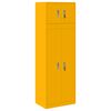 vidaXL Storage Cabinet 2 pcs Mustard Yellow 60 x 40 x 180 cm Steel