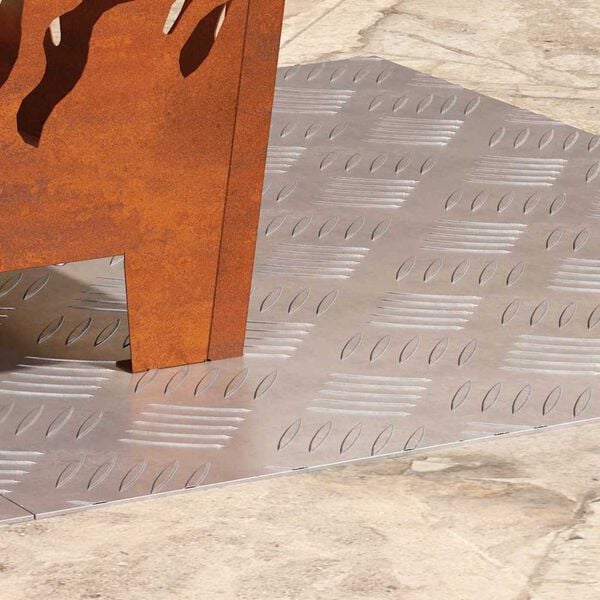 vidaXL Stair Tread Rectangular 2 pcs Silver 60 x 50 cm Aluminium