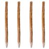 vidaXL Pointed Fence Posts 4 pcs Hazel Wood 150 cm