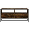 vidaXL Coffee Table Smoked Oak 100x50x45 cm Engineered Wood and Metal