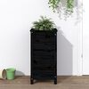 vidaXL Garden Planter Black 40x40x78 cm Solid Wood Pine
