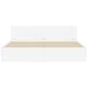 vidaXL Bed Frame with LED without Mattress White 180x200 cm Super King
