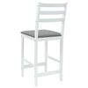 vidaXL Dining Chairs 2 pcs White 40 x 47.5 x 99.5 cm Solid Rubber Wood