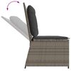 vidaXL Garden Bench Grey Poly Rattan