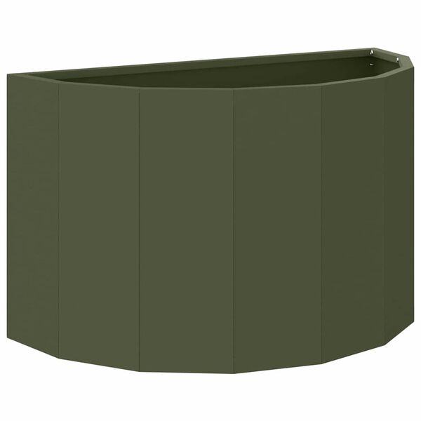 vidaXL Planter Olive Green 60 x 30 x 35 cm Steel