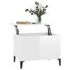 vidaXL Coffee Table High Gloss White 60x44.5x45 cm Engineered Wood
