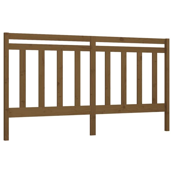 vidaXL Bed Headboard Honey Brown 206x4x100 cm Solid Wood Pine