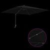 vidaXL Garden Parasol Black 248.5 x 247.5 x 160 cm Fabric