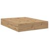 vidaXL Storage Bed Frame Artisan Oak 135 x 190 cm Engineered Wood