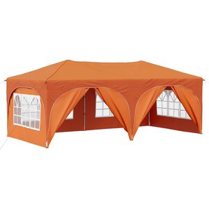 vidaXL Pop-up Party Tent 575 x 288 x 245 cm Orange Oxford Fabric