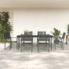 vidaXL 7 Piece Garden Dining Set Black Steel and Textilene
