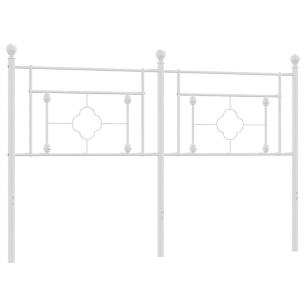 vidaXL Metal Replace Headboard White 150 cm