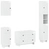 vidaXL 4 Piece Bathroom Cabinet Set EDE High Gloss White