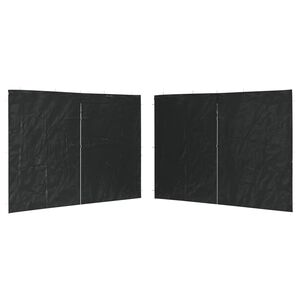 vidaXL Party Tent Sidewall 2 pcs with Zipper PE Anthracite