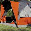 vidaXL Cabin Tent with Roof Grey and Orange 333 x 317 x 194 cm
