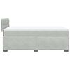 vidaXL Box Spring Bed with Mattress Light Grey 100x200 cm Velvet