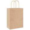 vidaXL Paper Bags 50 pcs with Handles Brown 21x11x28 cm