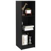 vidaXL Book Cabinet/Room Divider Black 36x33x110 cm Solid Pinewood